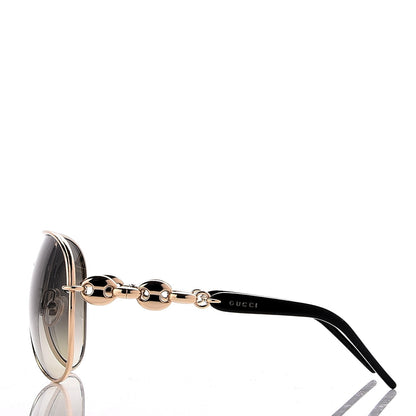 Gucci Marina Chain Aviator Sunglasses GG 4225/S Gold Black 3 of 9