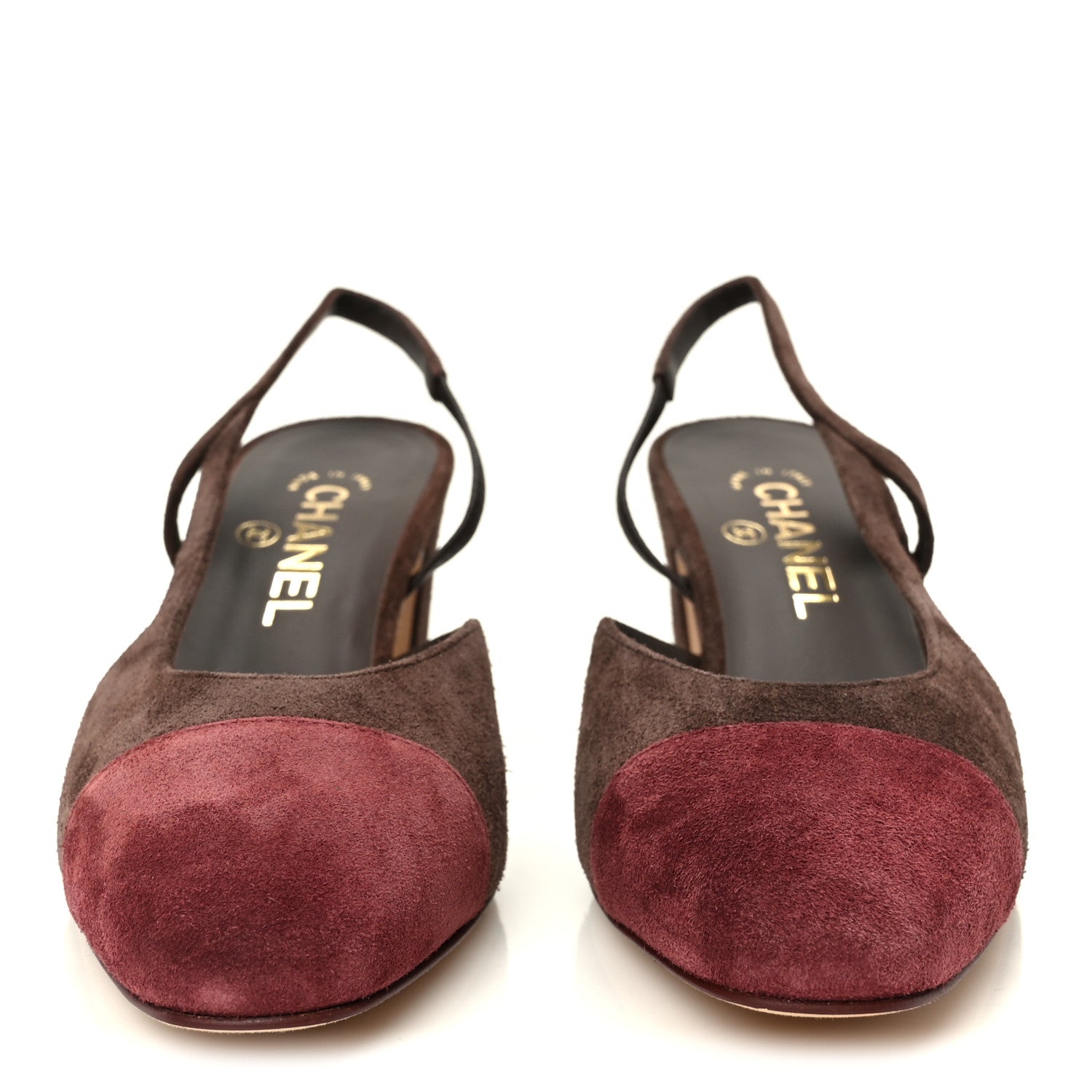 Chanel Laminated Crumpled Lambskin Grosgrain Cap Toe CC Ballerina Flats 39 Light Gold Black 3 of 10