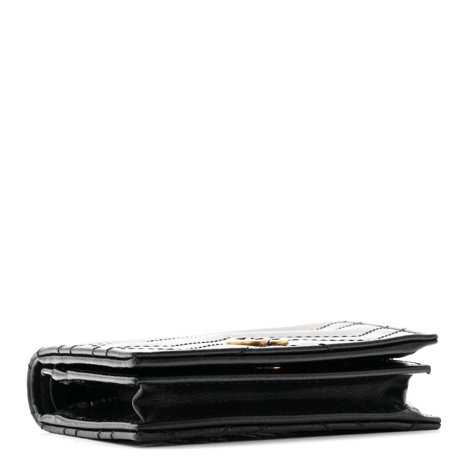 Gucci Calfskin Matelasse GG Marmont Card Case Wallet Black 4 of 10