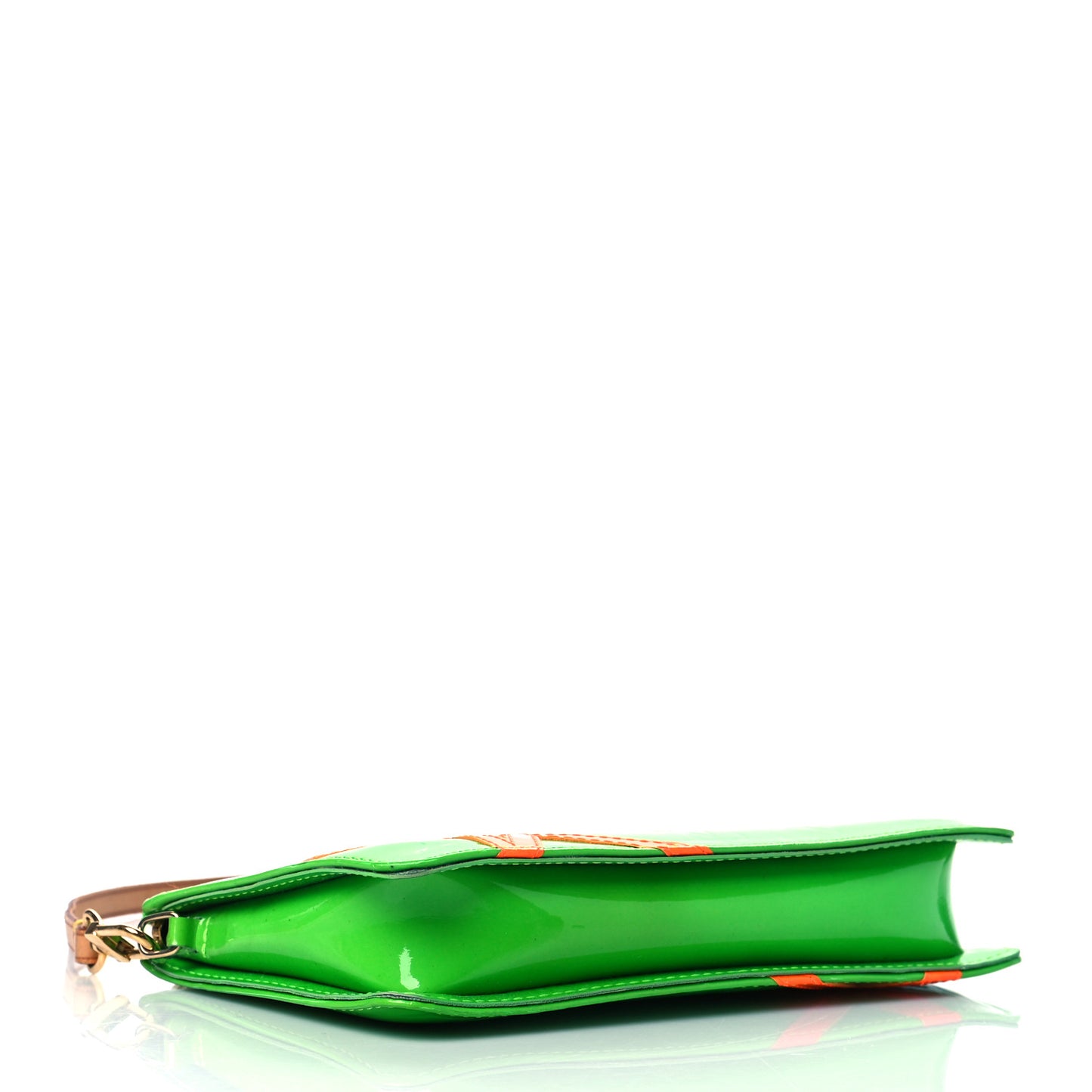 Patent Fluo Lexington with Chain Strap Green