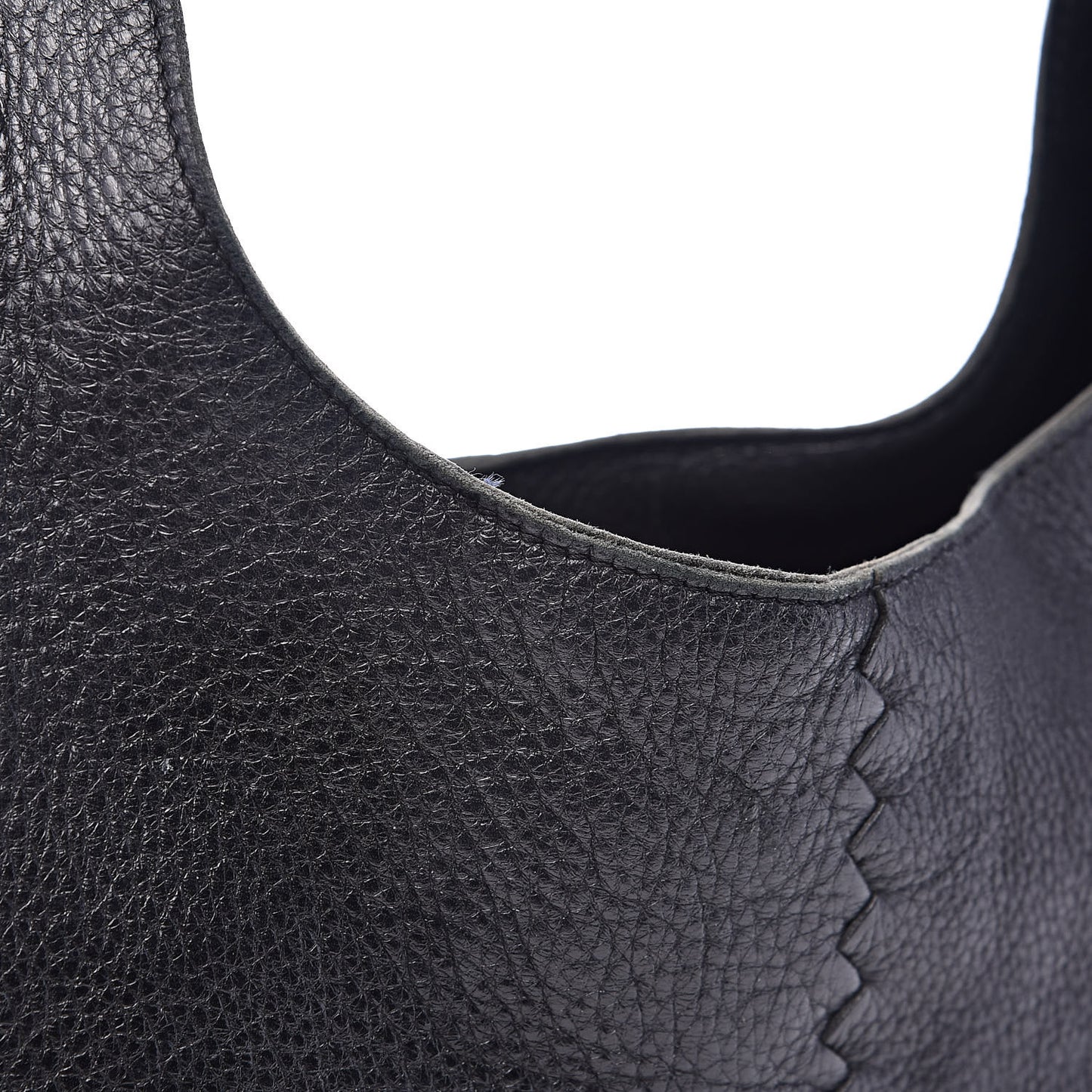Cervo Deerskin Braided Ring Shoulder Bag Black