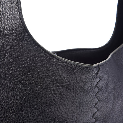 Bottega Veneta Cervo Deerskin Braided Ring Shoulder Bag Black 11 of 16
