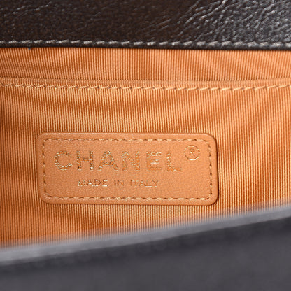 Chanel Metallic Calfskin Quilted Medium Boy Flap Grey 5 of 9