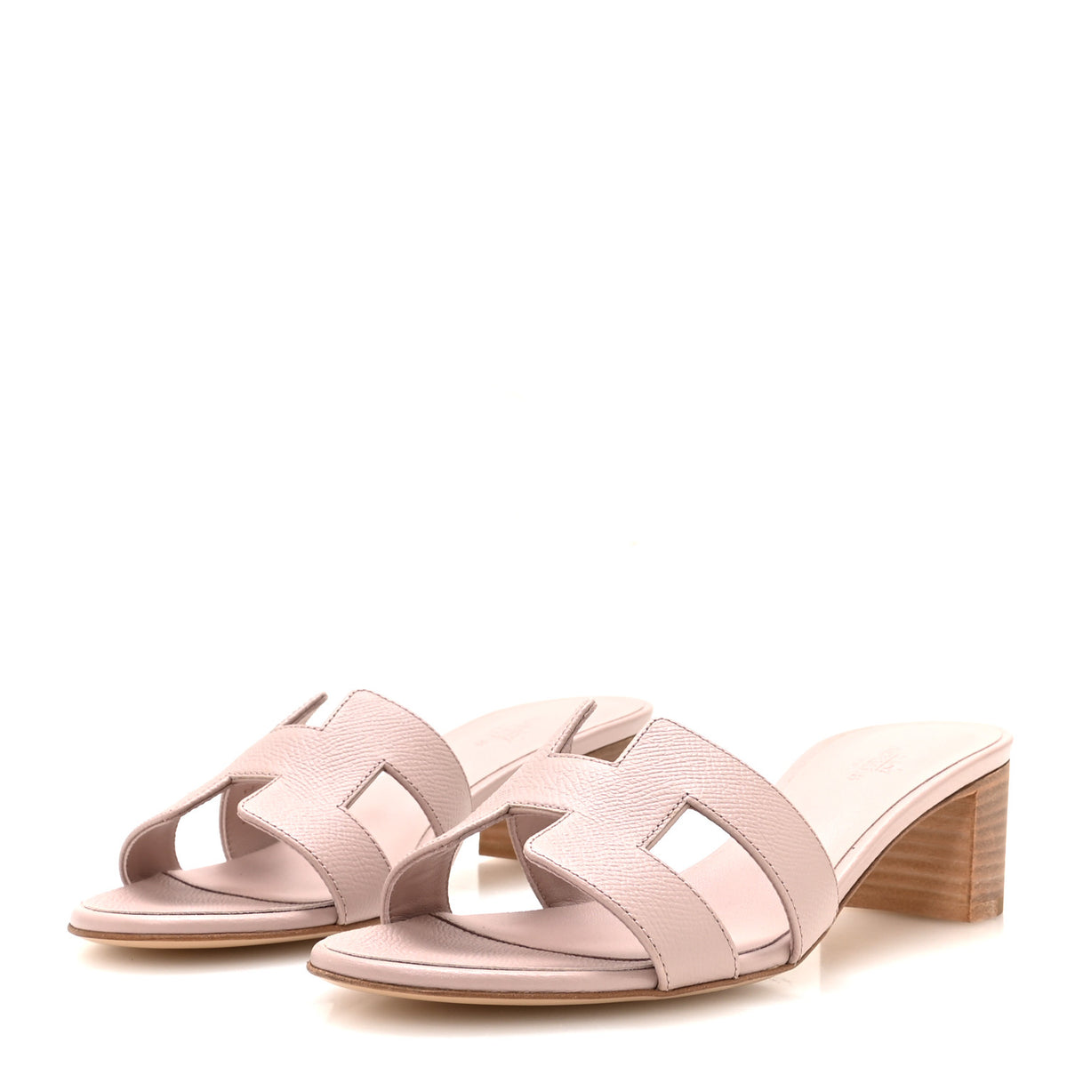 Hermes Epsom Oasis Sandals 38.5 Rose Porcelaine 4 of 9