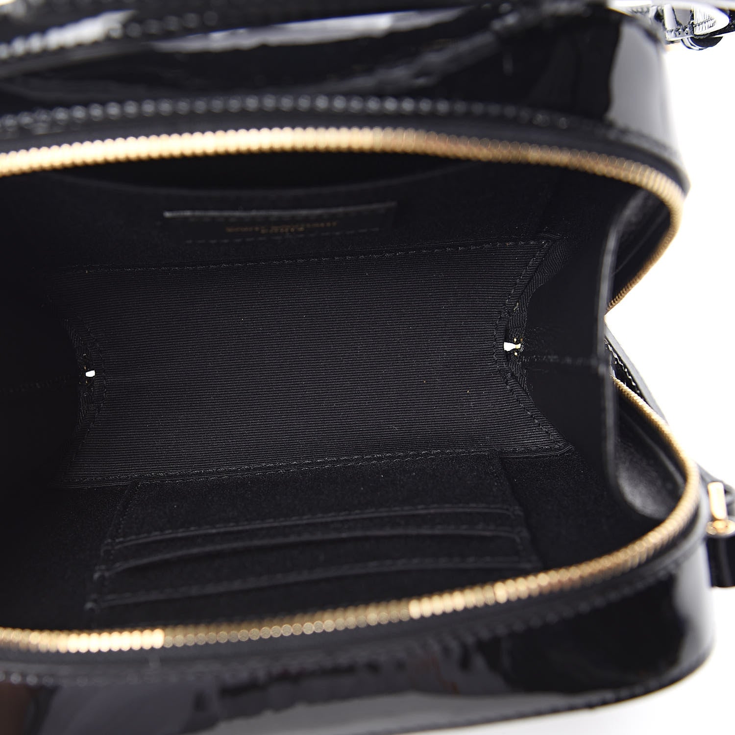 Saint Laurent Patent Matelasse Monogram Toy Vicky Camera Bag Black 5 of 11