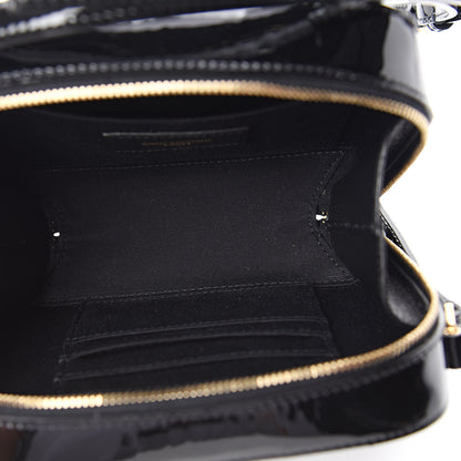 Saint Laurent Patent Matelasse Monogram Toy Vicky Camera Bag Black 5 of 11