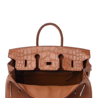 Hermes Togo Matte Alligator Birkin Touch 25 Gold 16 of 34