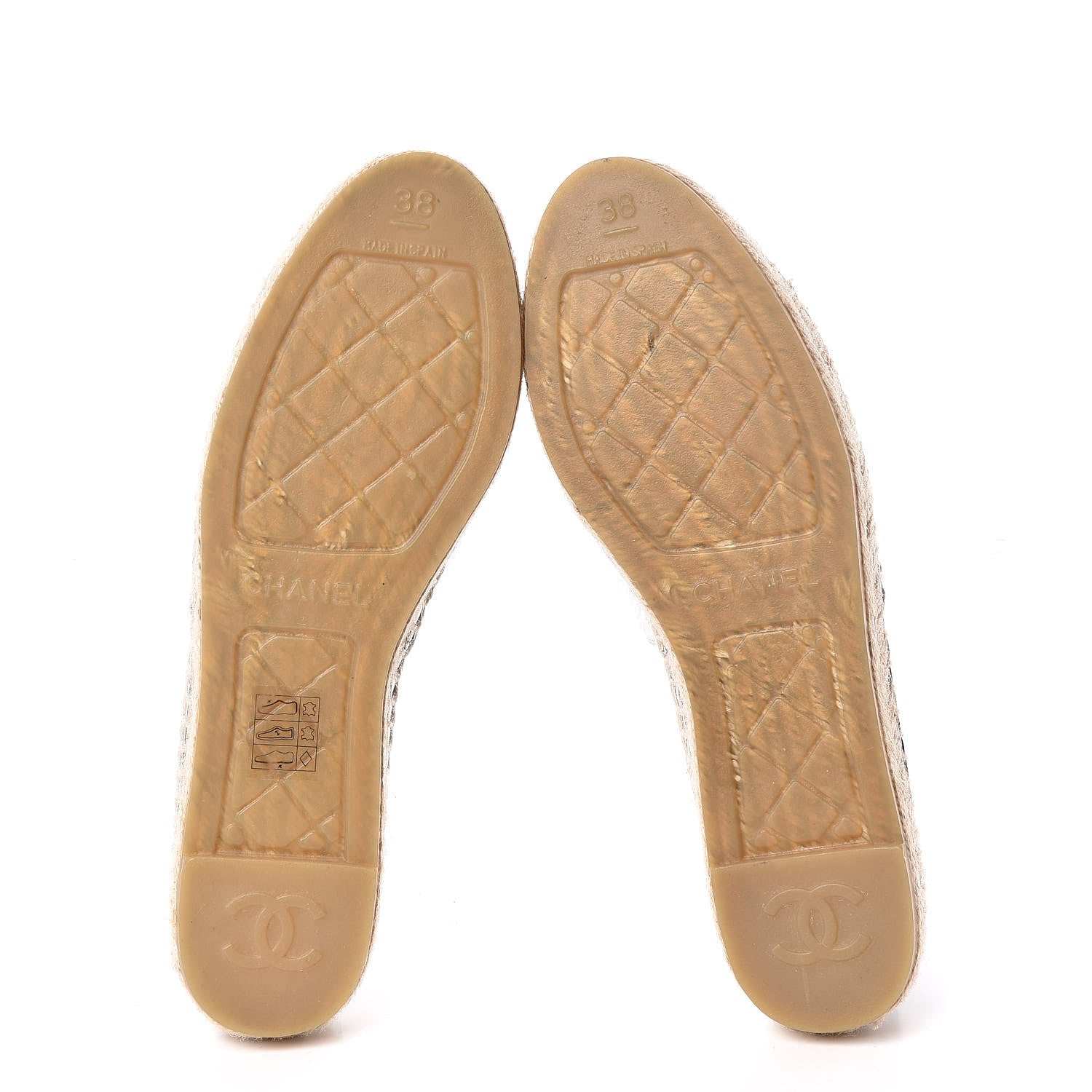 Chanel Laminated Goatskin CC Espadrilles 38 Silver 7 of 12