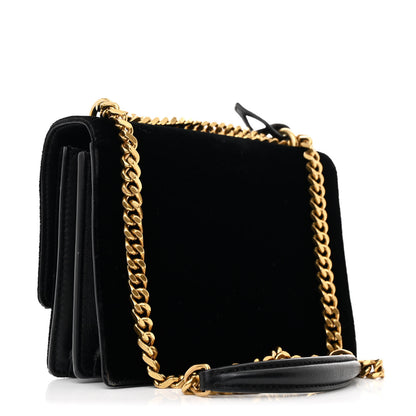 Saint Laurent Velvet Small Monogram Sunset Black 3 of 12