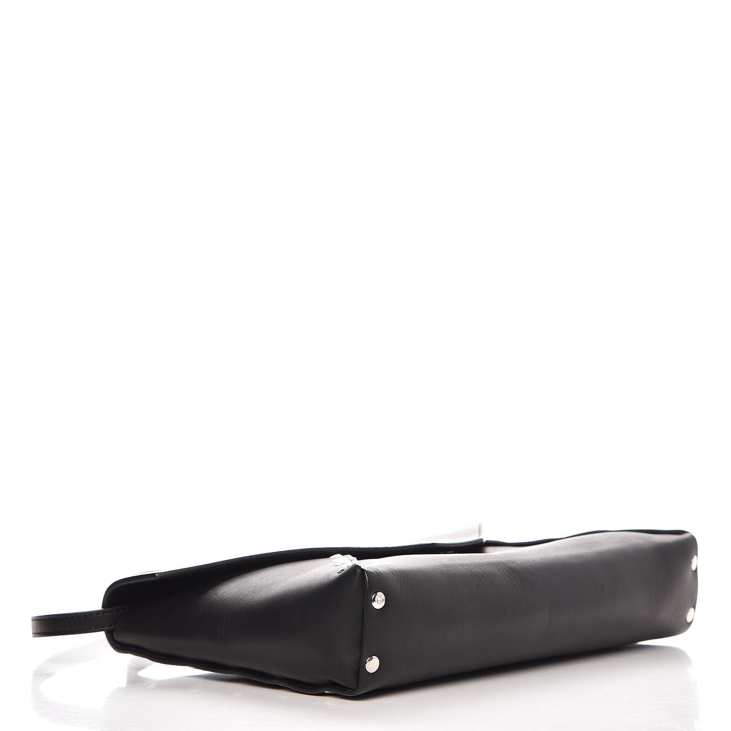 Celine Natural Calfskin Biker Evening Clutch on Strap Black 4 of 9
