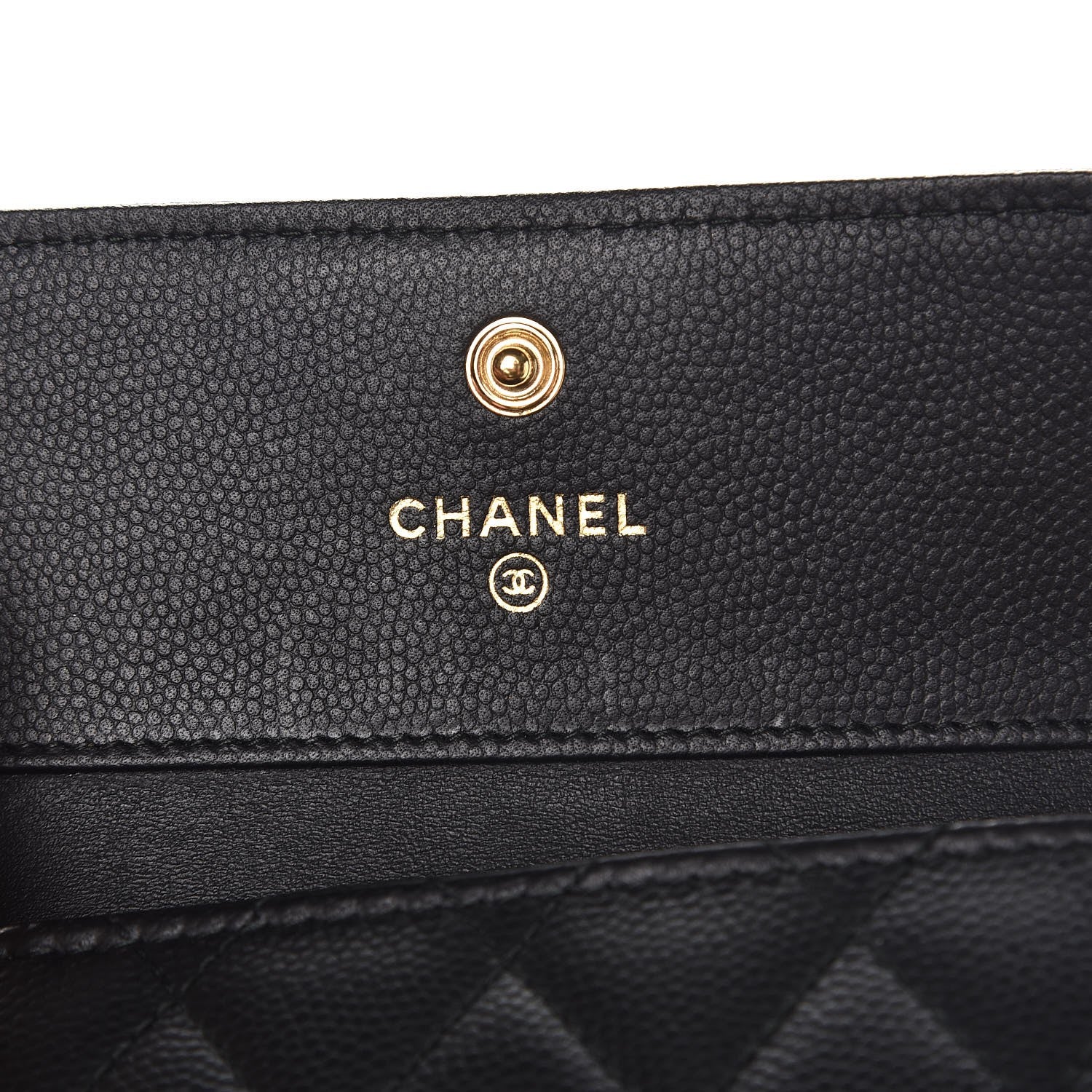 Chanel Caviar Quilted Compact Boy Wallet Black 6 of 9