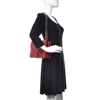 Gucci Dollar Calfskin Interlocking G Shoulder Bag Red 3 of 10