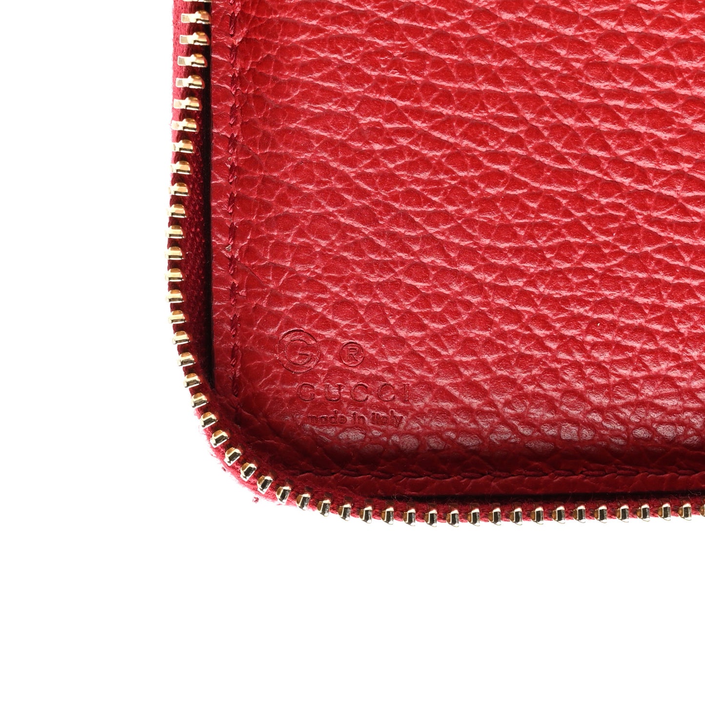 Monogram Dollar Calfskin Zip Around Compact Wallet Beige Ebony Rosso