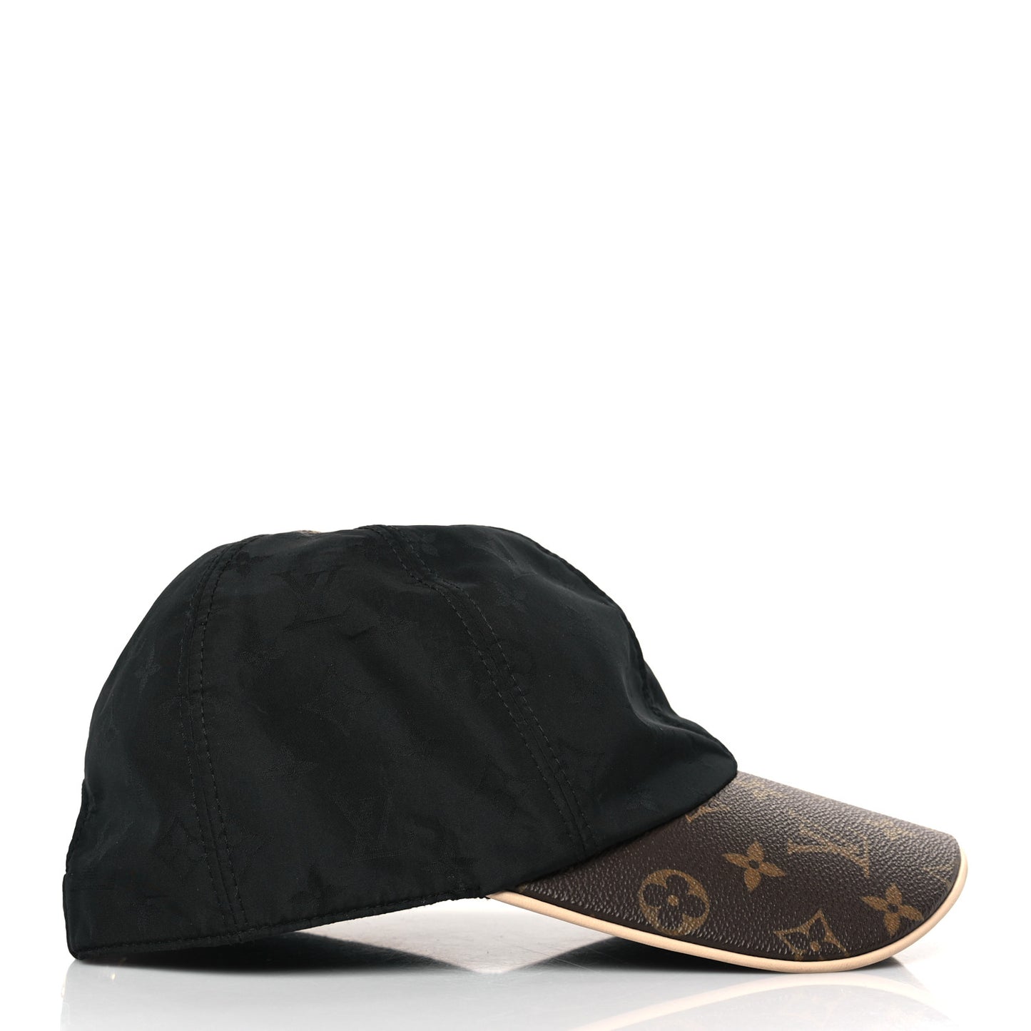 Polyester Silk Monogram LV Get Ready Cap M Black