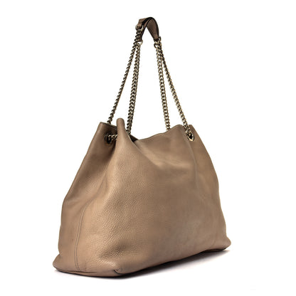 Gucci Pebbled Calfskin Large Soho Chain Shoulder Bag Nude 2 of 7