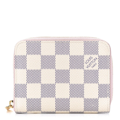 Louis Vuitton Damier Azur Zippy Coin Purse Rose Ballerine 1 of 8
