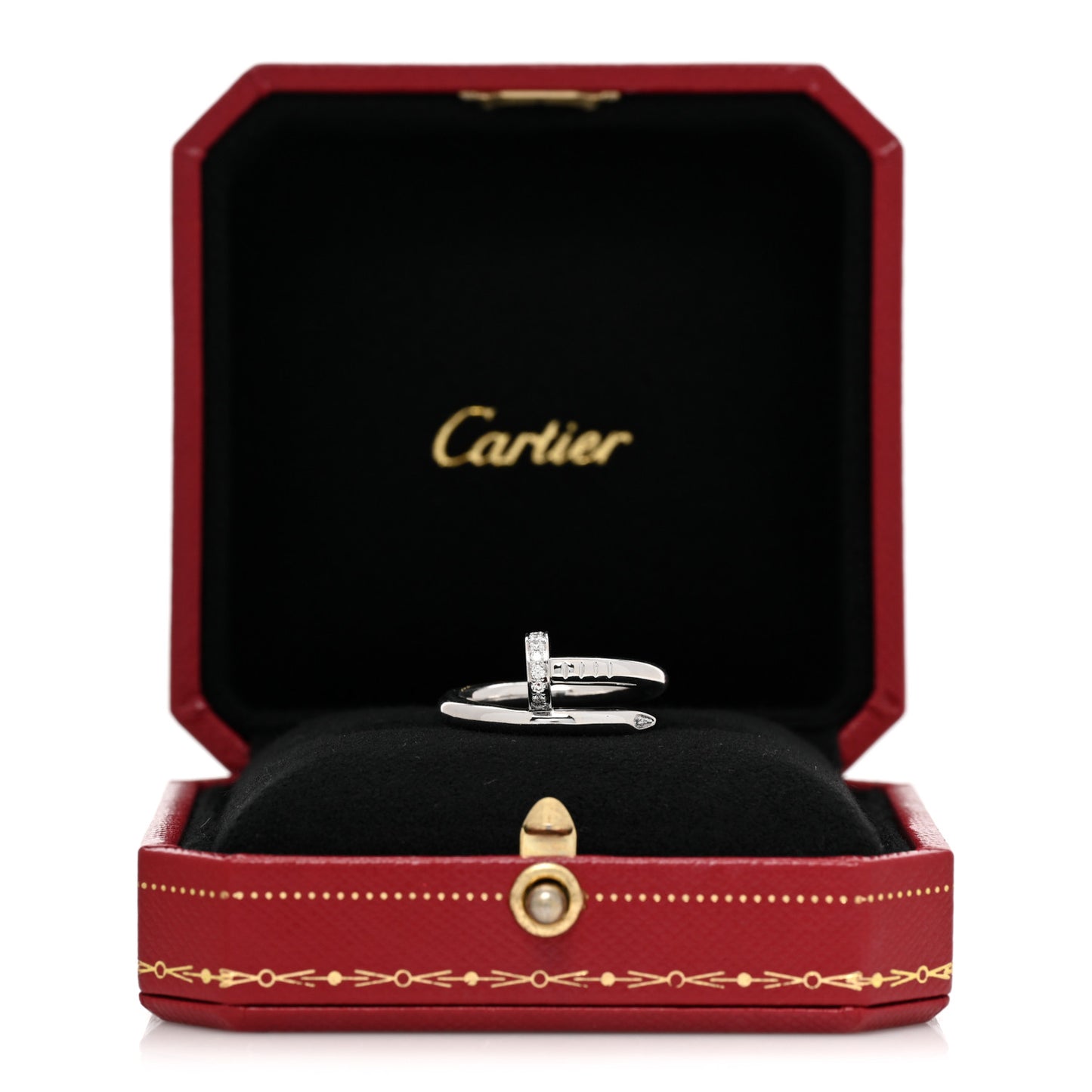 18K White Gold Diamond Juste Un Clou Ring 52 6