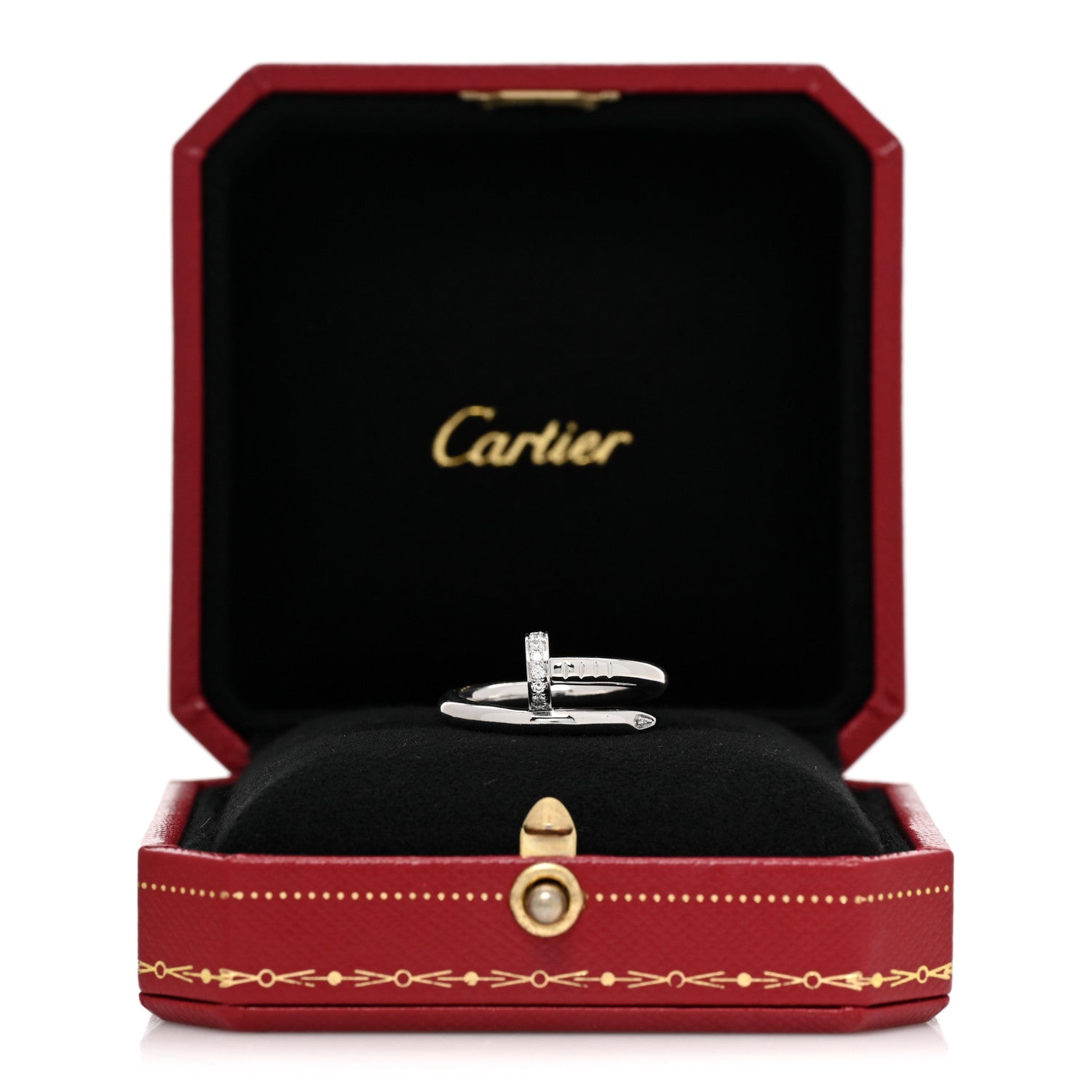 Cartier 18K White Gold Diamond Juste Un Clou Ring 52 6 6 of 6