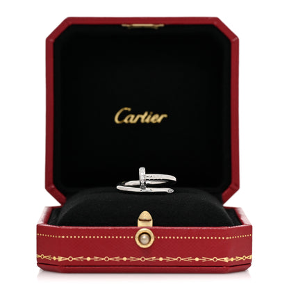 Cartier 18K White Gold Diamond Juste Un Clou Ring 52 6 6 of 6