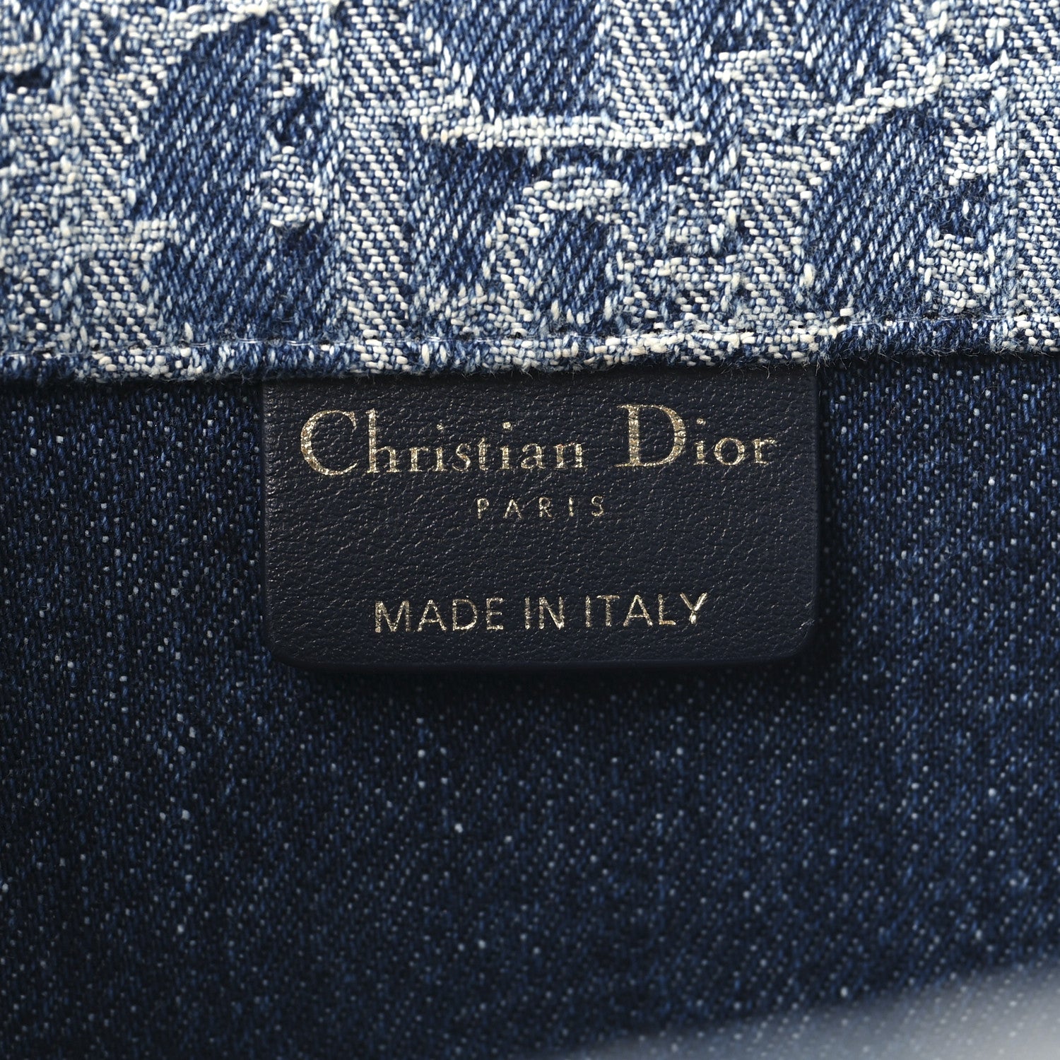 Christian Dior Oblique Denim Medium Book Tote Blue 6 of 12