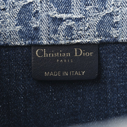 Christian Dior Oblique Denim Medium Book Tote Blue 6 of 12