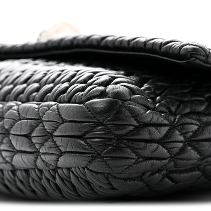 Miu Miu Nappa Matelasse Crystal Flap Clutch Black 16 of 23