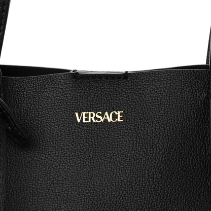 Versace Calfskin Virtus Tote Bag Black 7 of 10