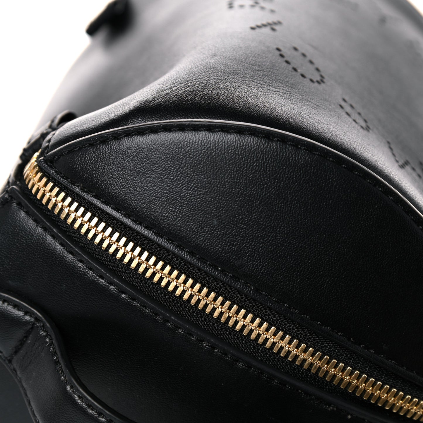Eco Alter Nappa Perforated Logo Shoulder Bag Black