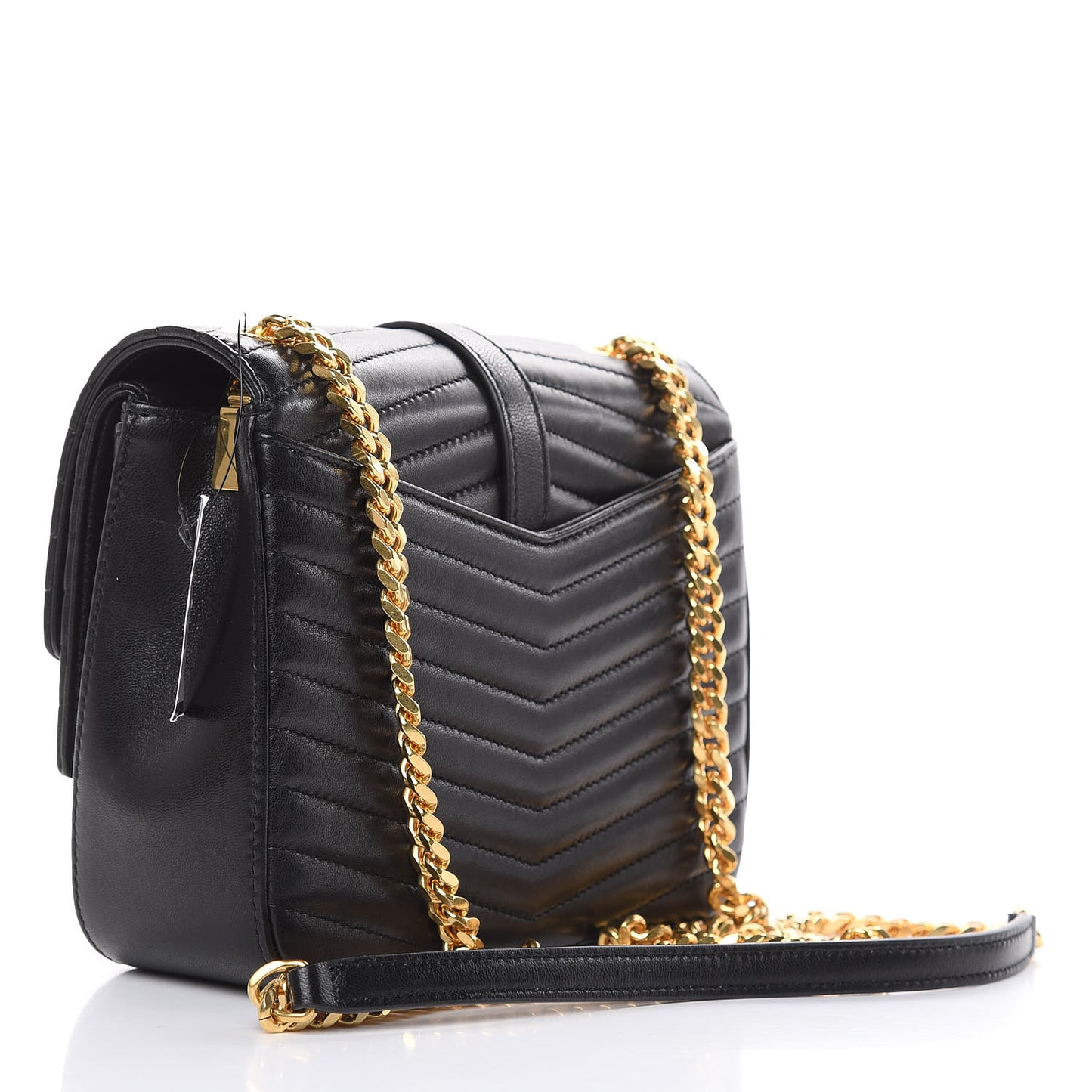 Lambskin Matelasse Chevron Monogram Small Sulpice Bag Black