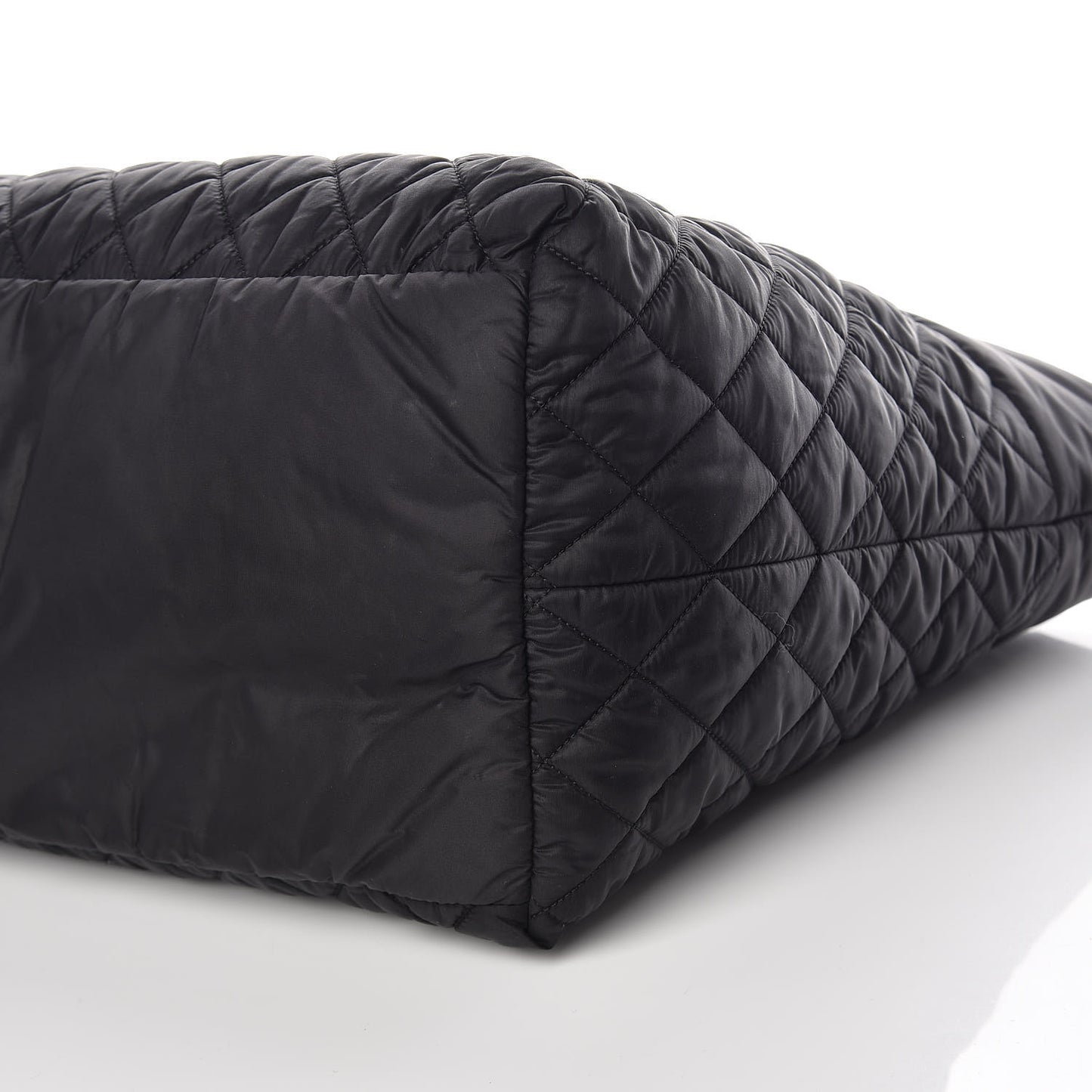 Nylon Quilted Large Coco Cocoon Tote Black