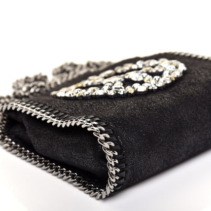 Stella McCartney Shaggy Deer Crystal Stones Peace Tiny Falabella Tote Black 6 of 10
