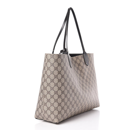 Gucci Calfskin GG Supreme Monogram Medium Reversible Tote Black 5 of 25