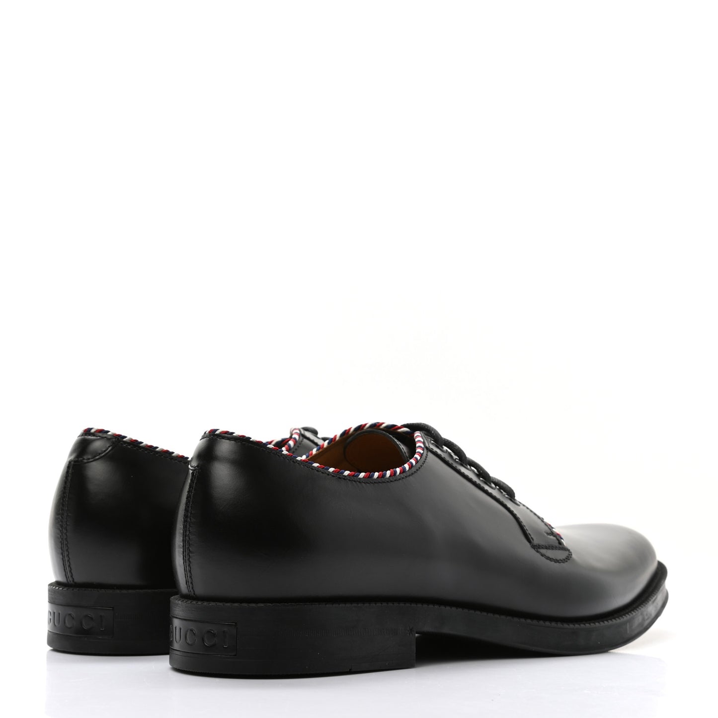 Calfskin Embroidered Mens Lace Up Oxfords 11.5 Black