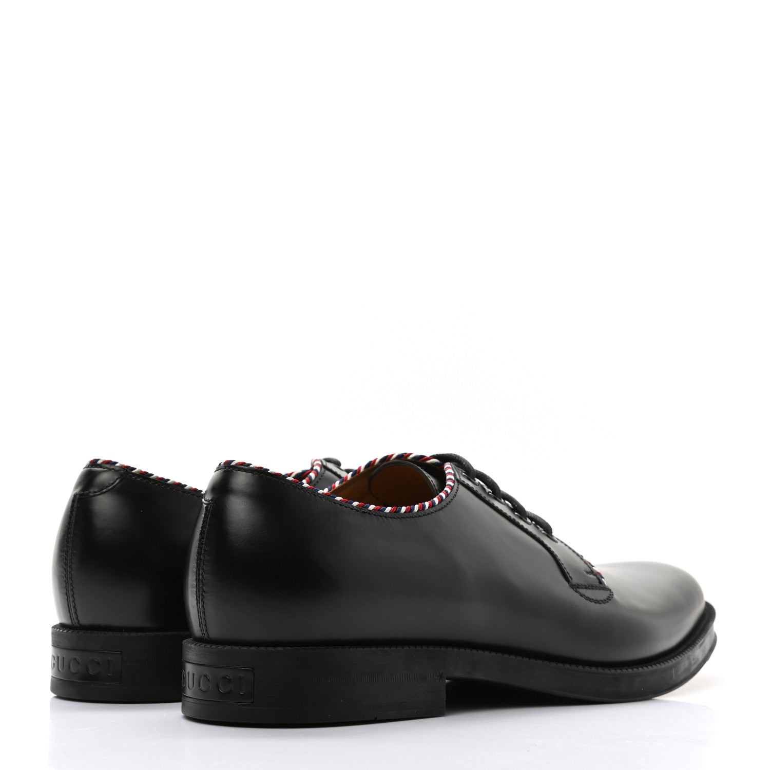 Gucci Calfskin Embroidered Mens Lace Up Oxfords 11.5 Black 4 of 9