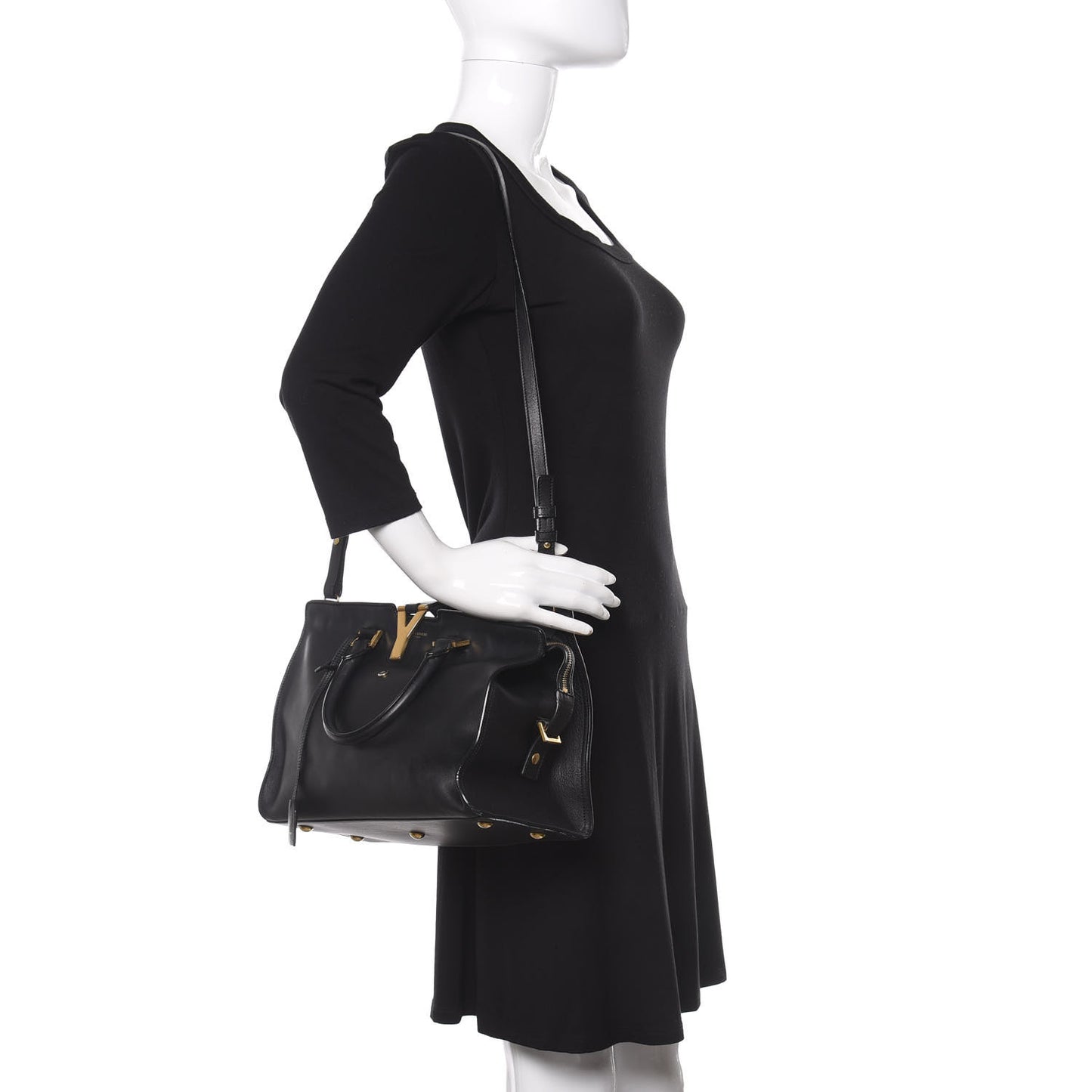 Calfskin Small Classic Y Cabas Black
