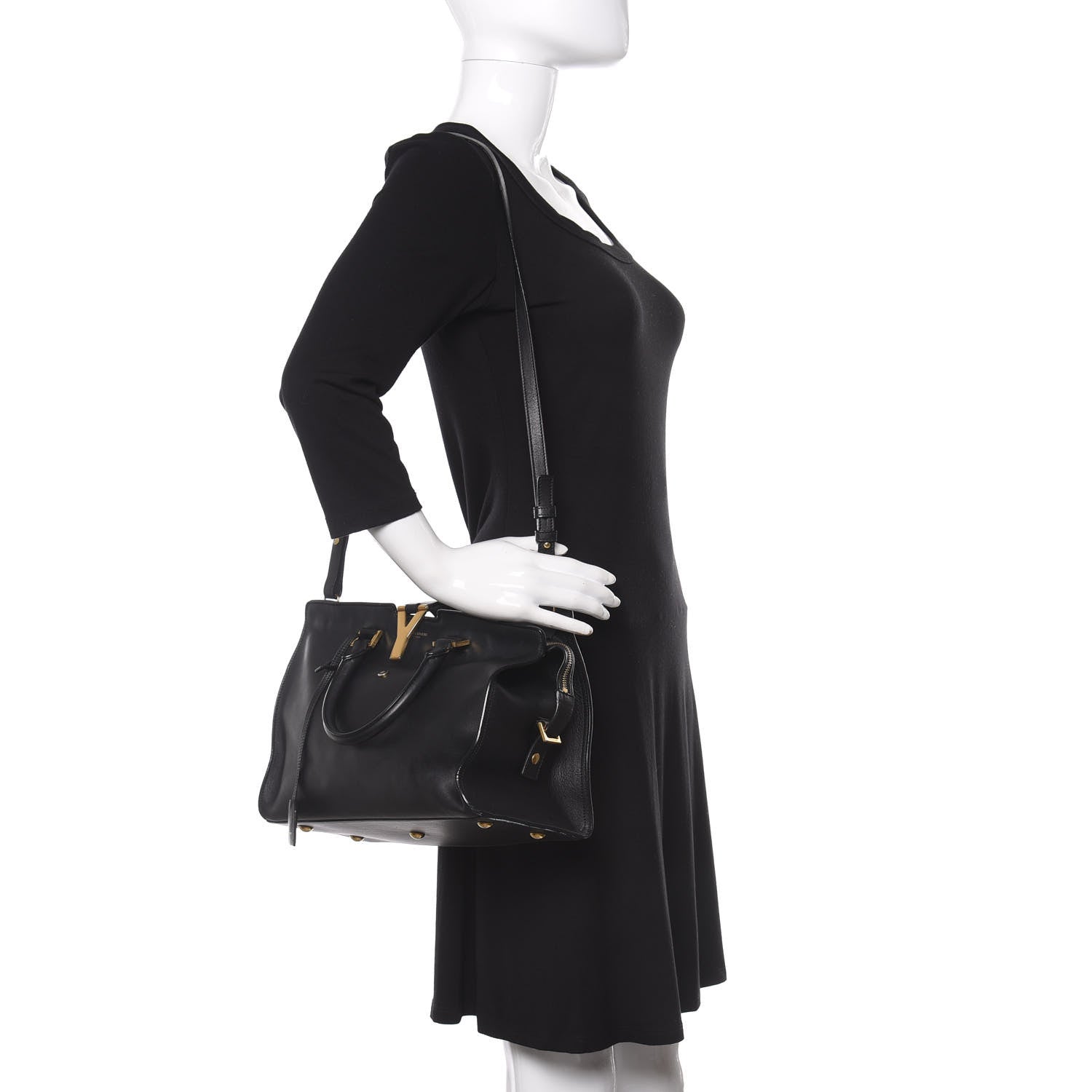 Saint Laurent Calfskin Small Classic Y Cabas Black 2 of 9