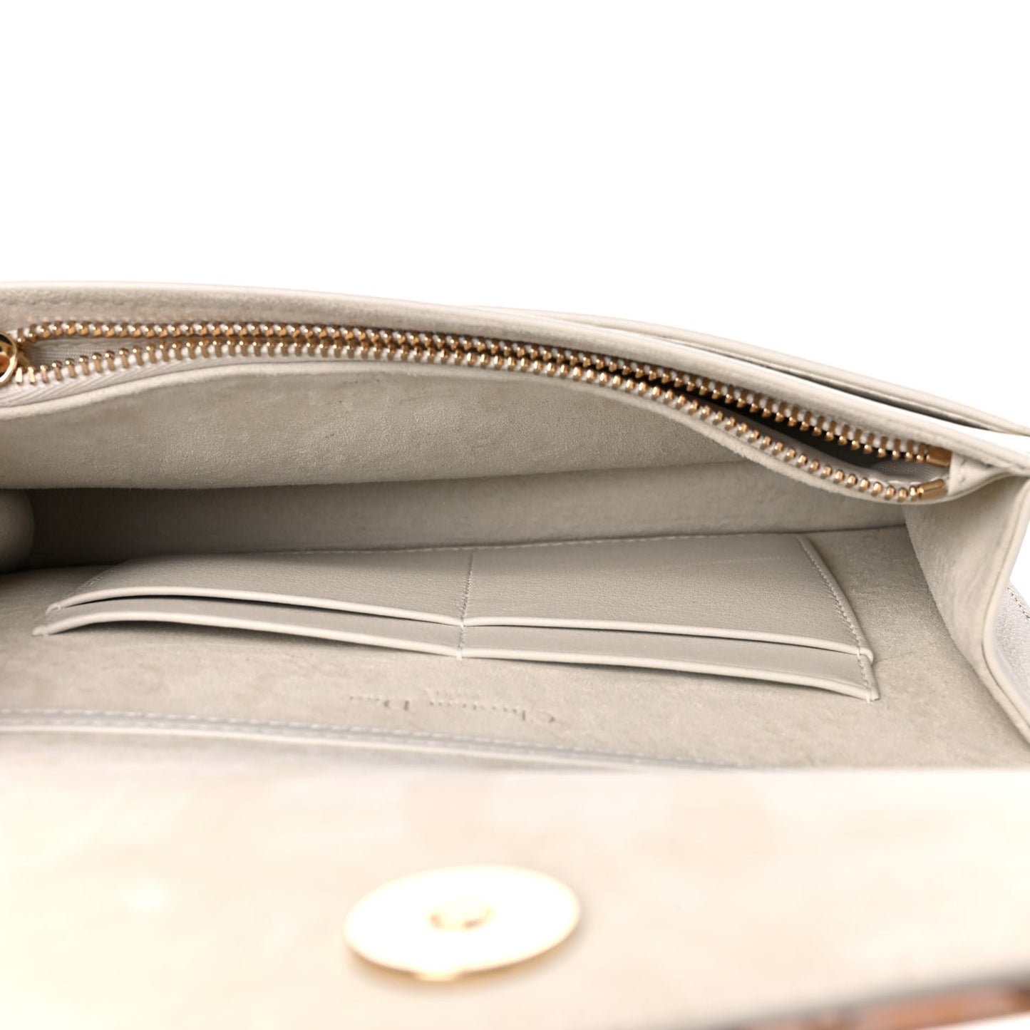 Calfskin KaleiDiorscopic Diorama Wallet On Chain Pouch Latte Multicolor