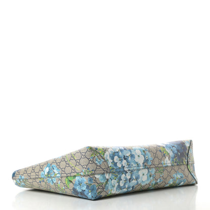 Gucci GG Supreme Monogram Blooms Medium Reversible Tote Beige Blue Navy 6 of 15