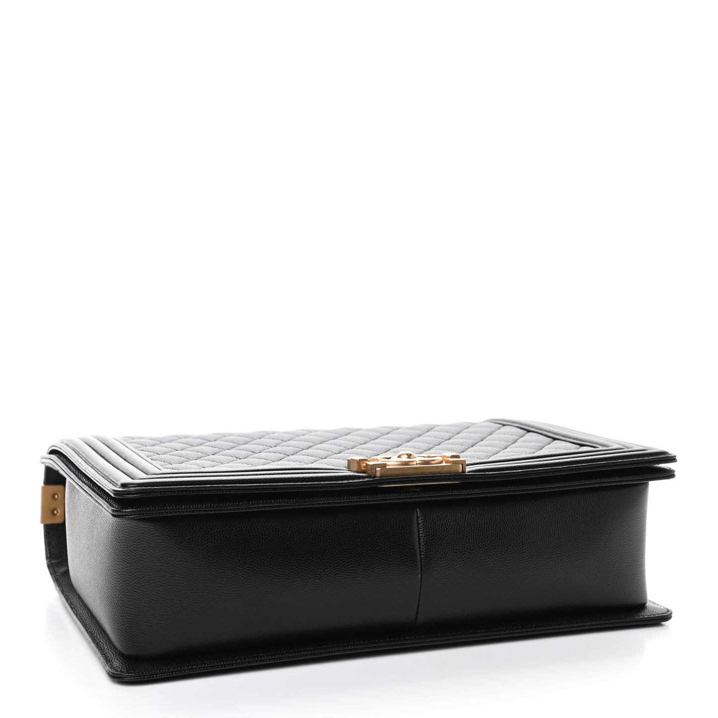 Caviar Quilted Large Boy Flap Black