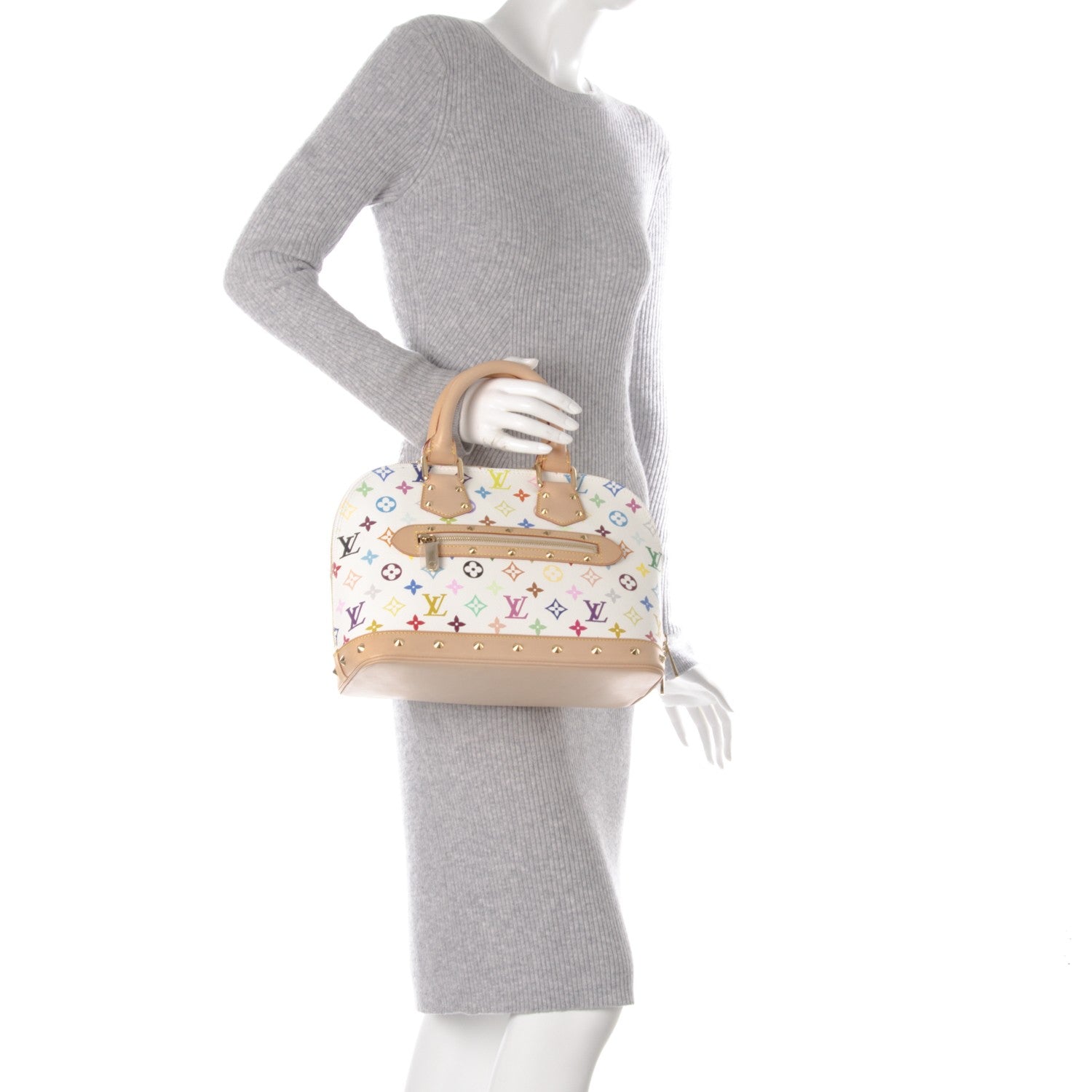 Louis Vuitton Monogram Multicolor Alma White 2 of 7