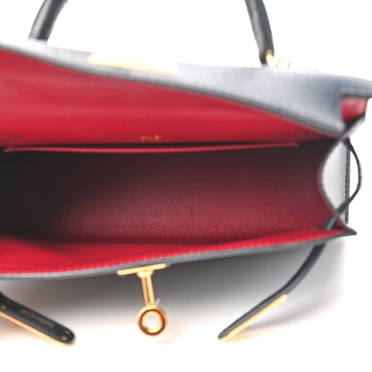 Hermes Epsom Casaque Mini Kelly Sellier 20 Black Bleu Indigo Rouge Grenat 5 of 9