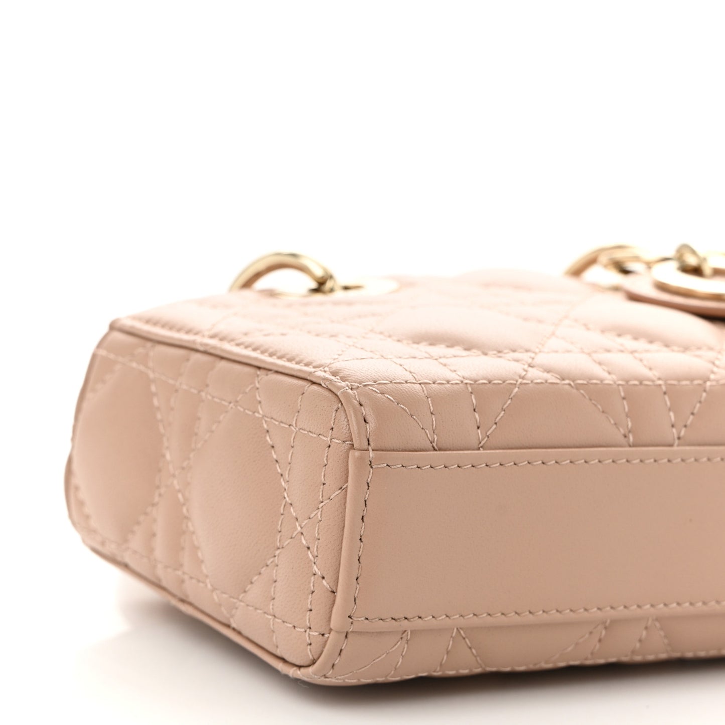 Lambskin Cannage Micro Lady D-Joy Rose Des Vents