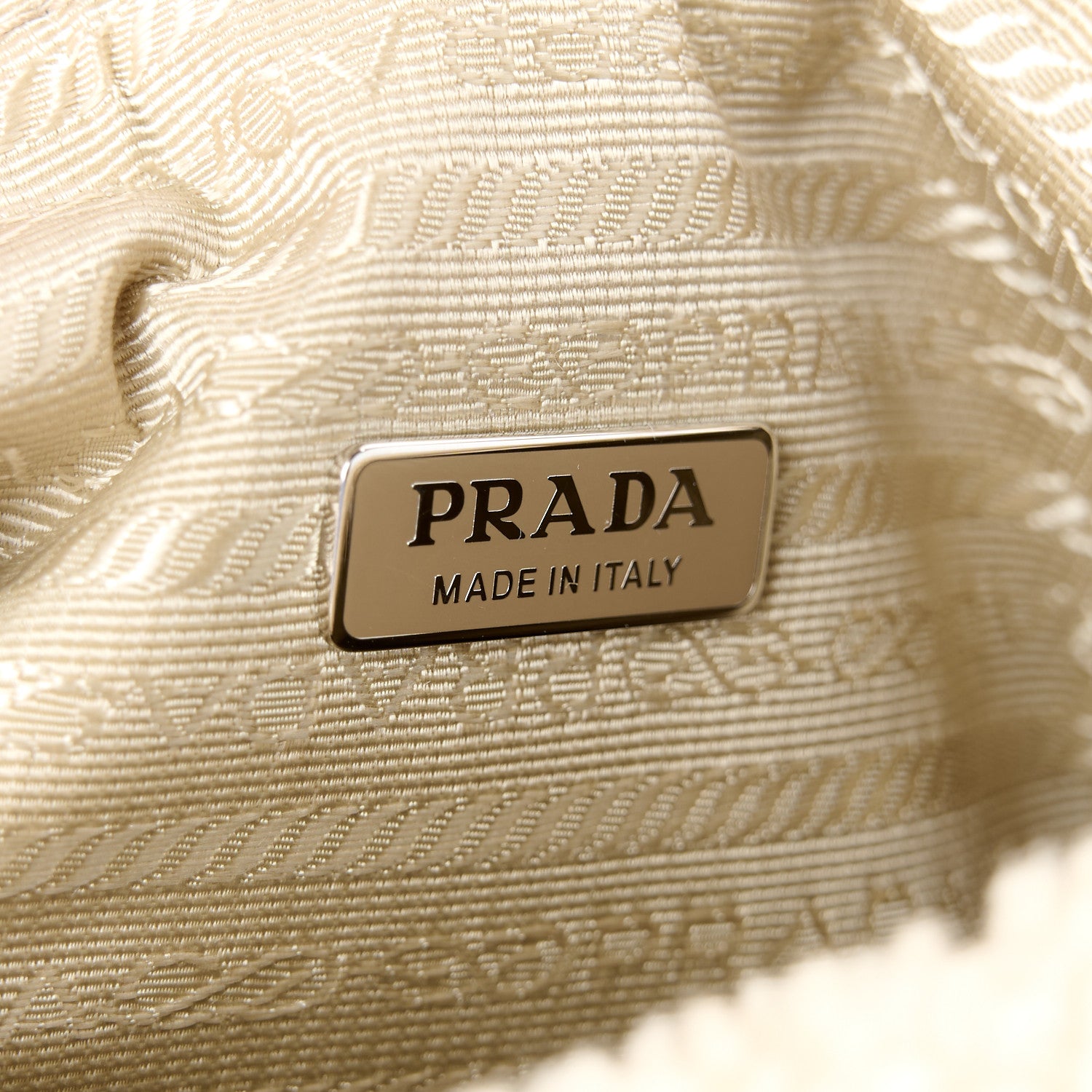 Prada Shearling Mini Re-Edition 2000 Bag Ecru 6 of 11