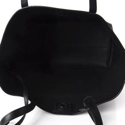 Prada City Calf Front Pocket Large Shopping Tote Black 4 of 9