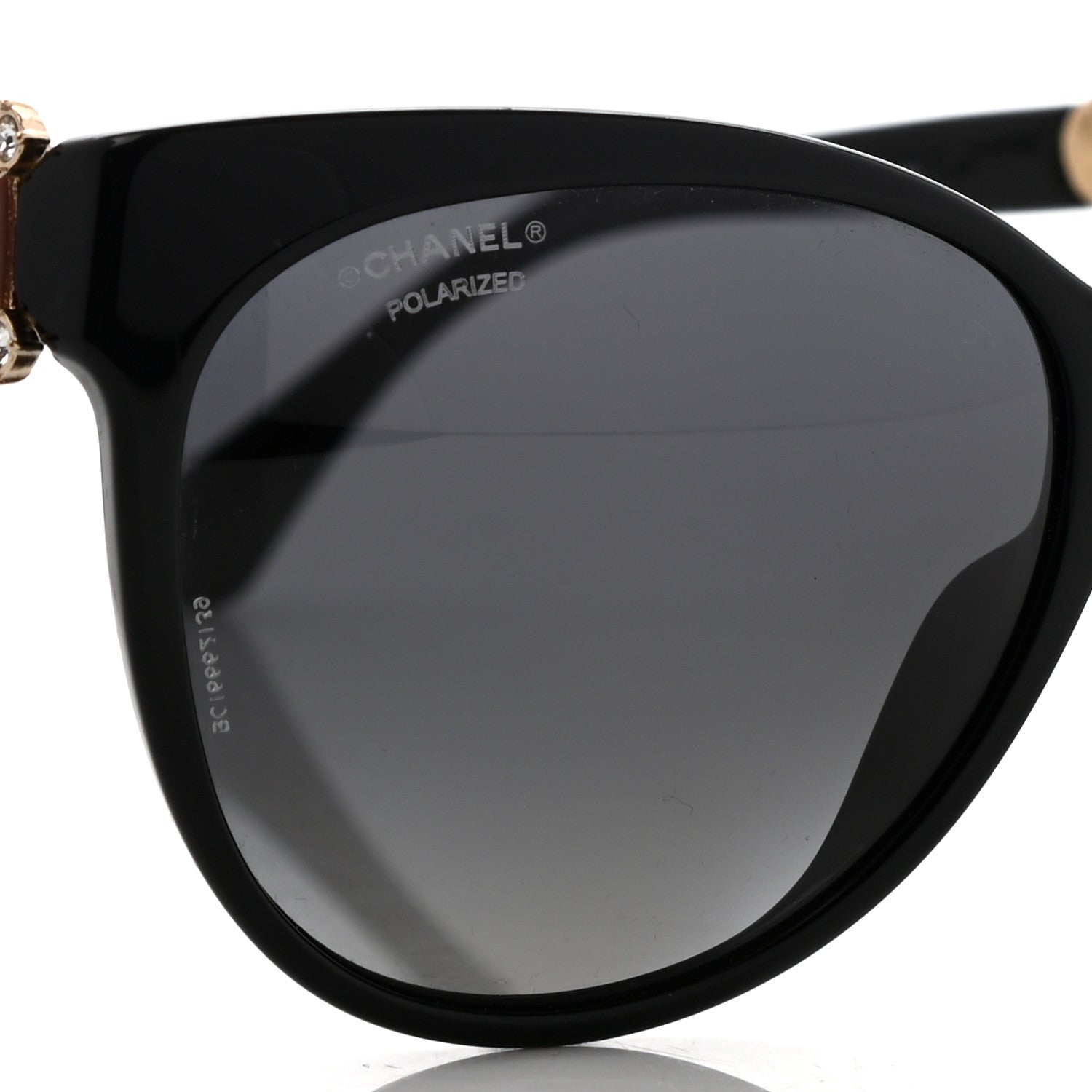 Chanel Cat Eye Pearl Sunglasses Black 7 of 7