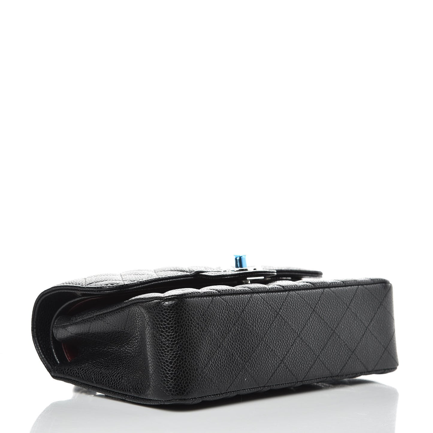 Caviar Quilted Small Double Flap Black