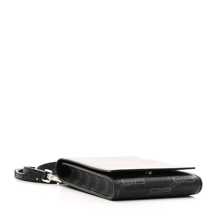 Balenciaga Coated Canvas BB Monogram Signature Phone Holder Bag Black Grey 4 of 10