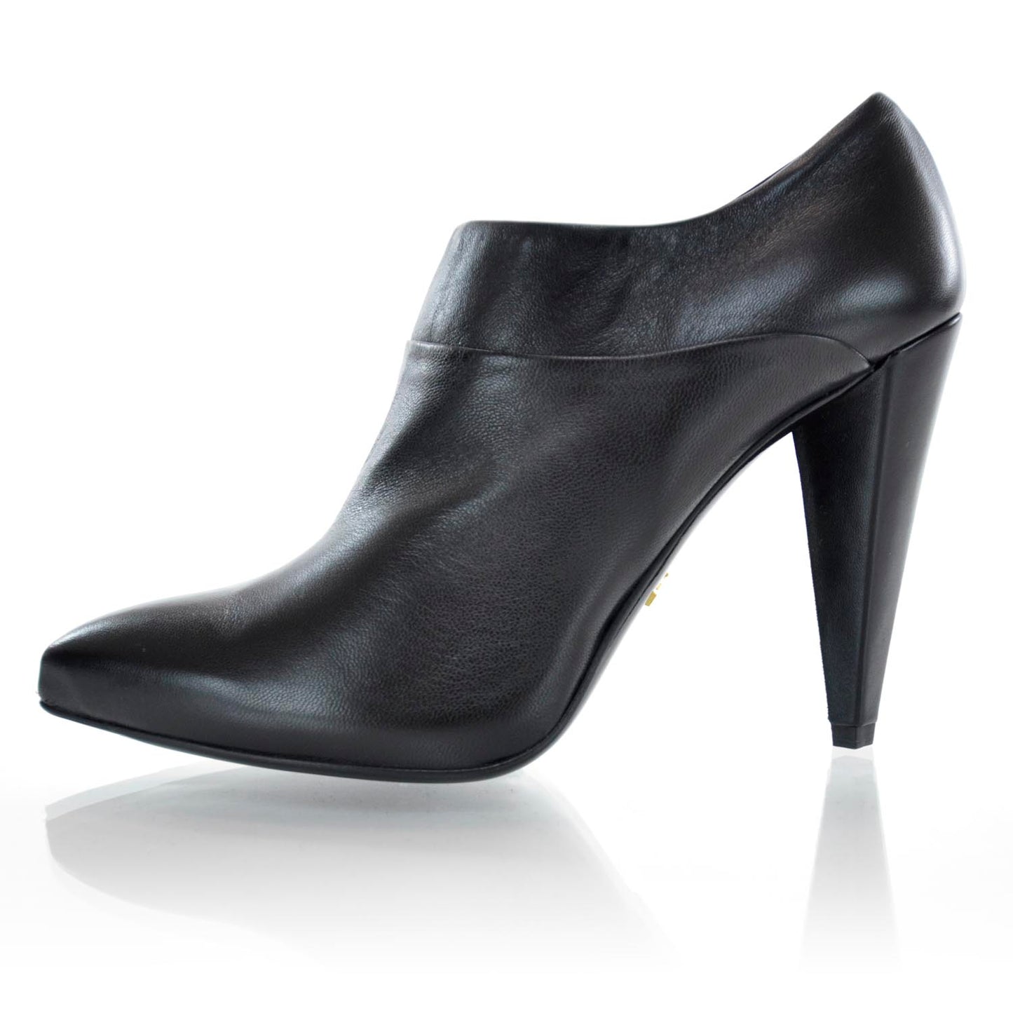 Leather Ankle Boots 38 Black