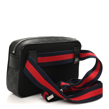 Gucci Soft GG Supreme Monogram Web Belt Bag Black Grey 3 of 10