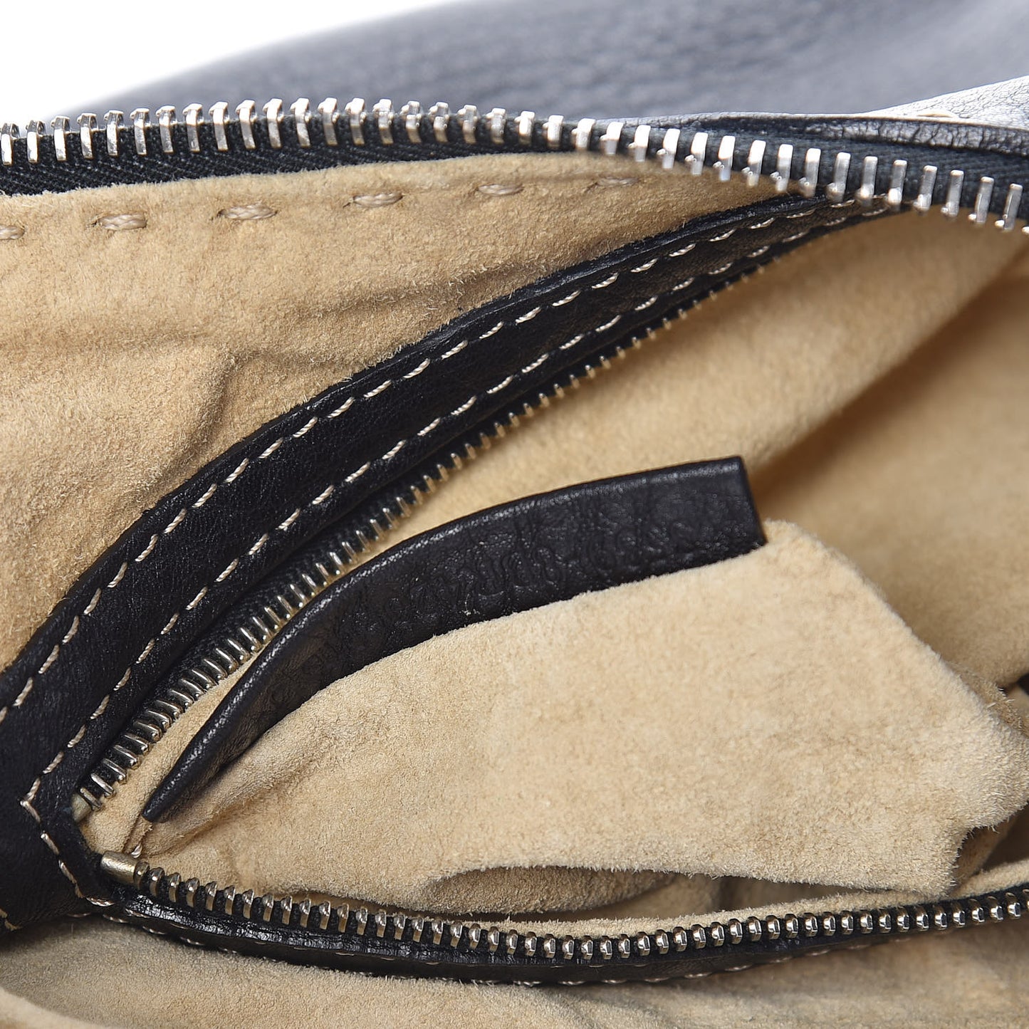 Calfskin Romano Selleria Shoulder Bag Black